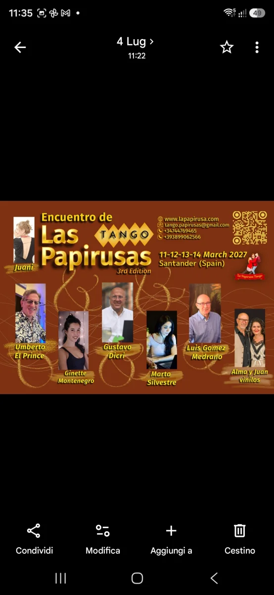 Encuentro de Tango Las Papirusas 3era Edición — tango Santander